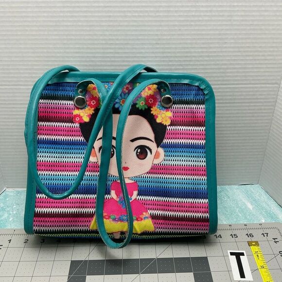 Colorful Graphic straw beach summerTote Bag - Picture 6 of 8